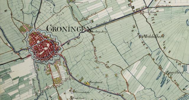 Groningen en omgeving op de kaart van Huguenin
