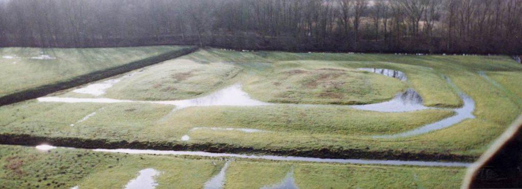 Foto van terrein waar kasteel Selwerd heeft gestaan