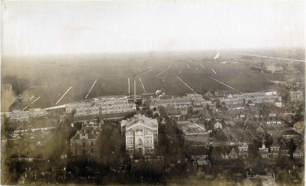 Luchtfoto van de binnenstad oost