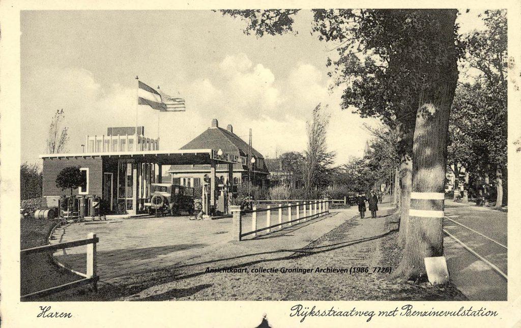 Foto van benzinestation aan de rRjkstraatweg Haren