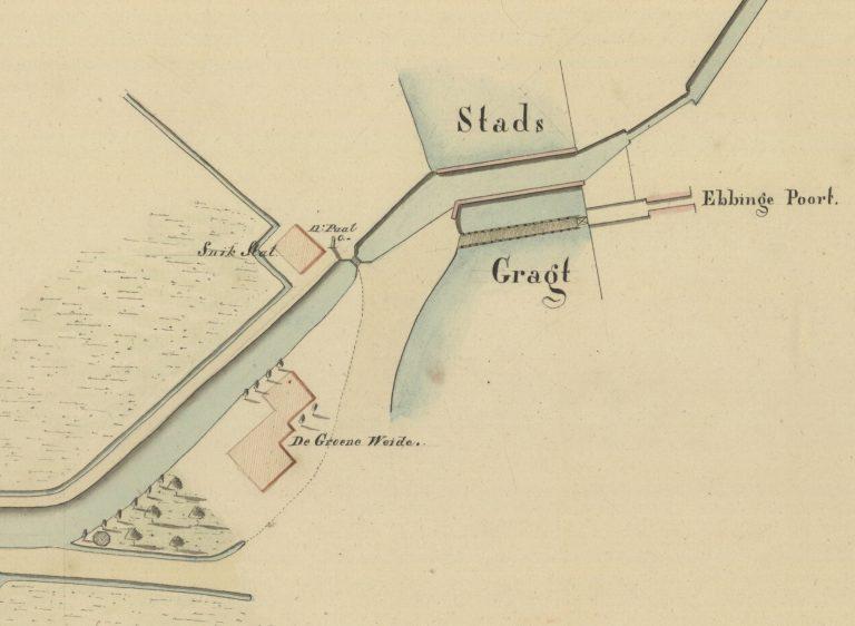 Tekening van de trekvaart